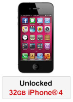 iPhone® 4 32GB Unlocked - Black (Refurbished by EB Games) (preowned)