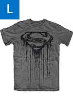 Batman vs Superman - Superman Dripping Logo T-shirt - Large