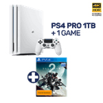 PlayStation 4 Pro Glacier White 1TB Console + Destiny 2 Deluxe Edition
