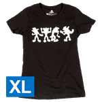 Crash Bandicoot - Dancing Crash Womens T-Shirt - Black - Size: XL