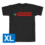 Nintendo - SNES Logo Men's T-Shirt - Black - Size: XL