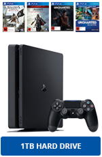 PS4 1TB Slim Console + 4 Games