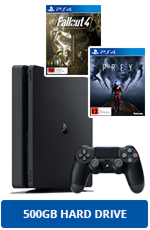 500GB New Look PlayStation 4 Console (Black) + 2 Games